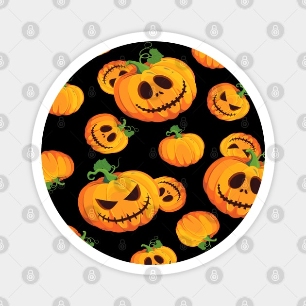 Halloween Pumpkin Orange Magnet by DragonTees